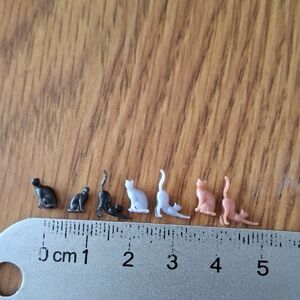 Extremely Miniature Cat Figurines Set